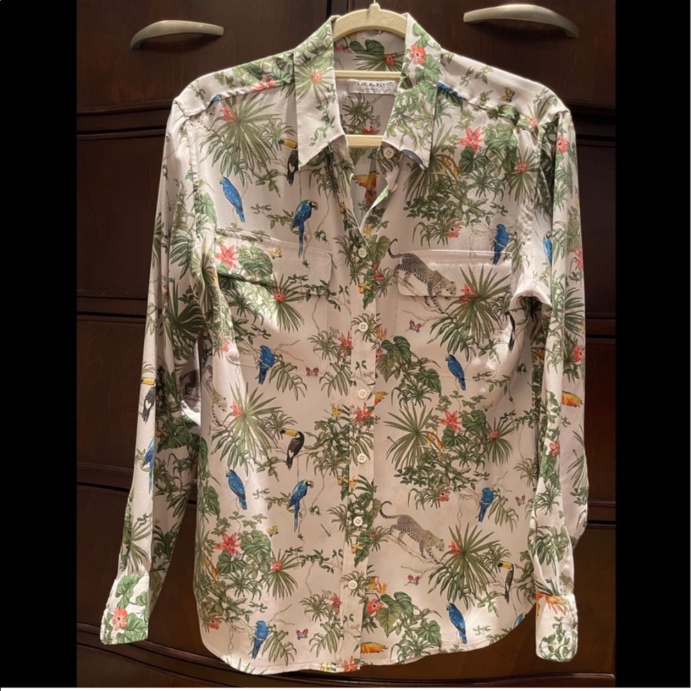 Equipment Silk Blouse Size S🥝
